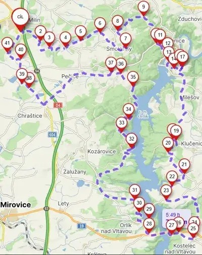 Půjčovna elektrokol Milín – výlet na Orlík